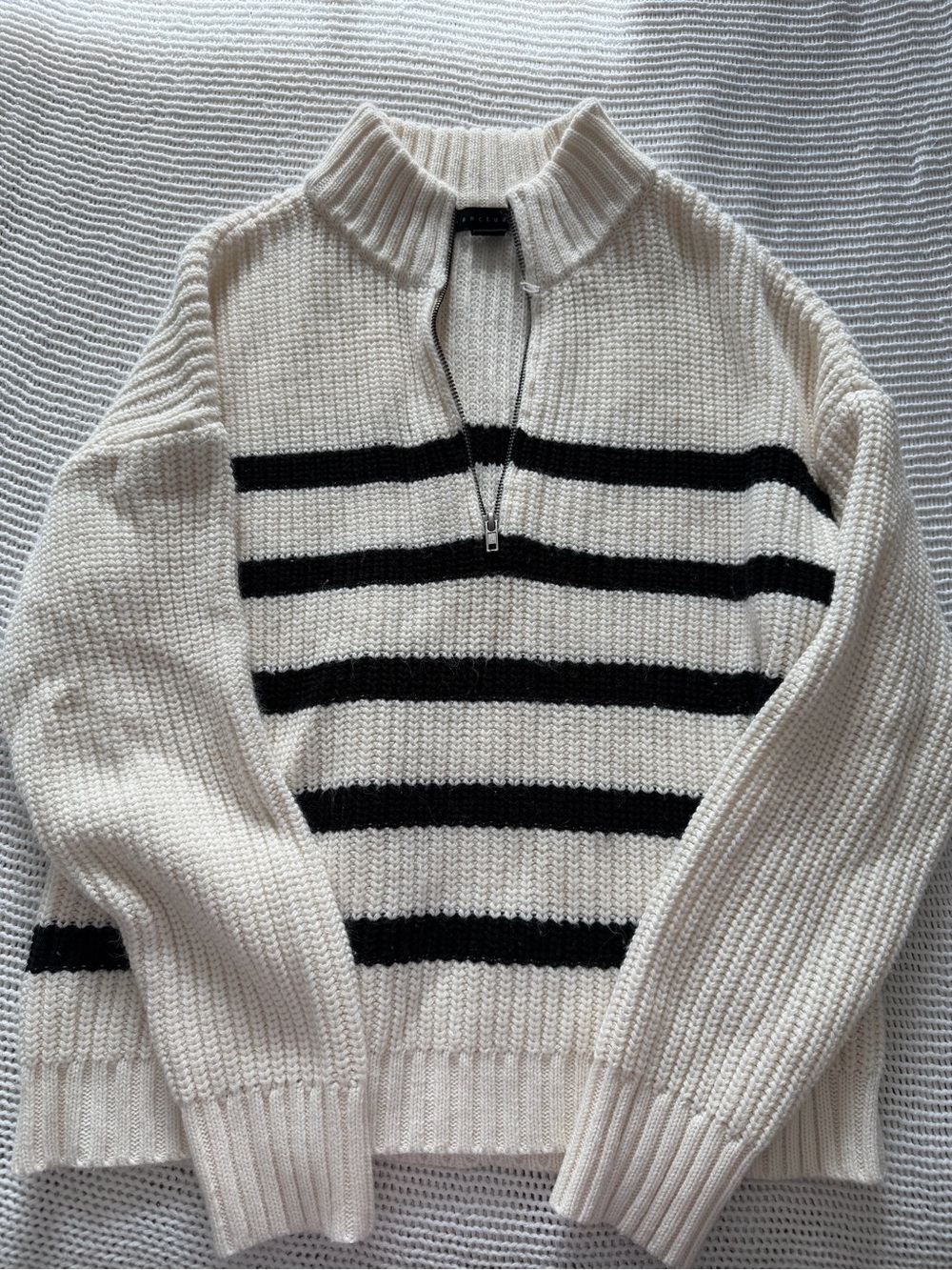 Sanctuary 1/4 Zip Striped Sweater